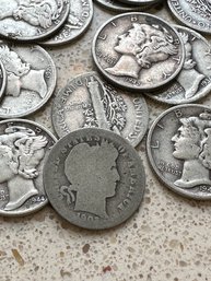 1902 Liberty Head One Dime & 38 (thirty Eight) Mercury Dimes 1917 And Up - 36