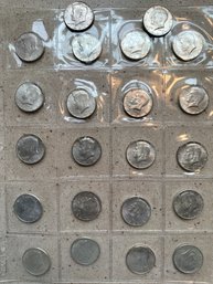 22 (Twenty Two) Kennedy Half Dollars - 21 (Twenty One) 1964 & 1 (one) 1968 - 31