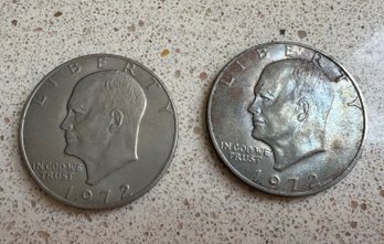 Two 1972 Eisenhower One Dollar Coins - 16