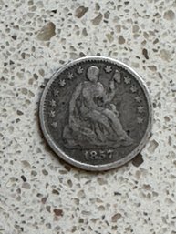 1857 Liberty Seated Half Dime - 4