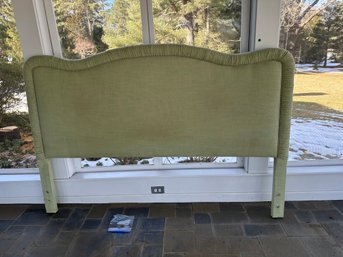 Custom Green Linen King Headboard - P
