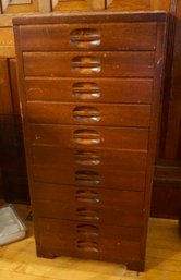 DR#201 Mahogany  11 Drawer Music Cabinet  ( Full Of Sheet Music) 15W X 14D X 34T