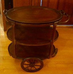 DR#209 Mahgany Tray Top Tea Cart