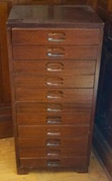 DR#223 Mahogany Music 11 Drawer Cabinet ( 6 Drawers Full Of Sheet Music) 15W X 14D X 34T