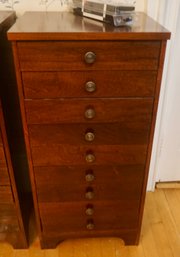 O#240 Mahogany 9 Drawer Music Cabinet Full Of Sheet Music 16W X 14D X 33T