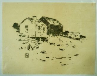 1- Arthur Wesley Dow Print- 1902 On Mulberry Paper