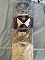 4 Mens Medium Dress Shirts To Include Ralph Lauren - 108br1