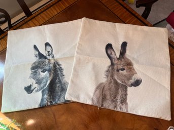Two Donkey Pillow Covers With Zippers 10