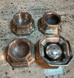 4 Sterling Silver WBM Antique Salt Cellars - S1