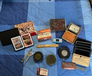Vintage Mens Vintage 13 Piece Collection - Includes Lens Filters, Skate Sharpener, Cards And More  - Mb06