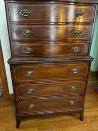 Mahogany Highboy Dresser - 6 Drawer - Mb19