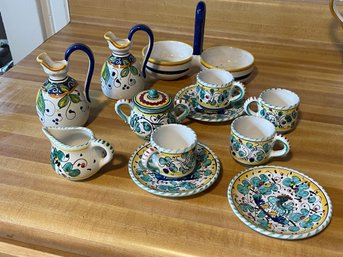Painted Italian Tea Set
