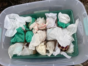 Large Box Of Vintage Christmas Ornaments