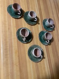 Vintage Ceramic Cup And Saucer Set Produced By 'Della-Ware' In The USA