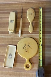 Antique Bone(?) Dresser Set