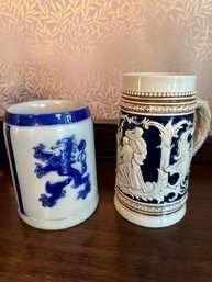 Salt Glazed Beer Stein And Germany Beer Stein - D11