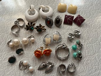 Clip On / Screw Back Vintage Earrings -1 Sterling-K115