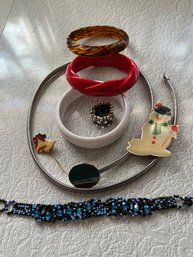 4 Bracelets, Vintage Belt Etc. Lot. -K120