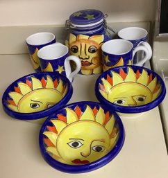 Cheerful Sun Bowls And Mugs Made In Italy - K