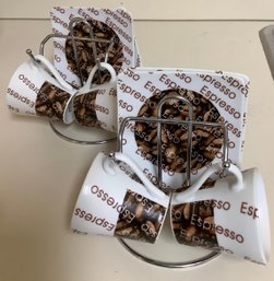 Espresso Cups And Saucers In Caddys - K