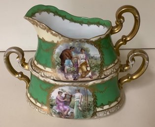 Porcelain Creamer & Sugar - K