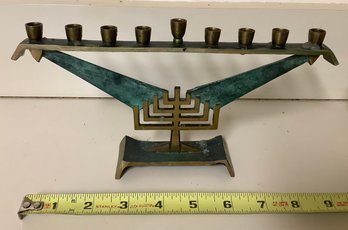 Vintage Brass Menorah - K