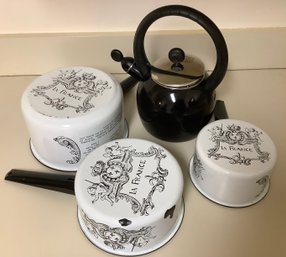 Enamel Pots Tea Pot French