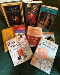 4 Leonardo Da Vinci Books & 5 Other Art Related Books - B32