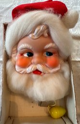 Vintage 1967 Hanging Shiney Brite Max Eckhardt Musical Santa Face - 9