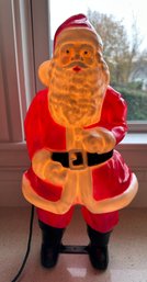 17 Inch Tabletop Vintage Blow Mold Light Up Santa Claus - 10