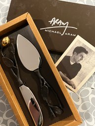 Michael Aram Lemonwood Cheese Knife Set New In Box - C7
