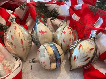 5 Vintage Handblown Polish Ornaments, 4 Are Teardrop - 20