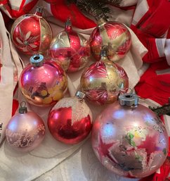 Vintage Czechoslovakia & Other Glass Ornaments In Pinks - 31