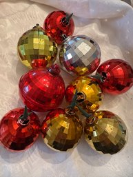 9 Multi Faceted Vintage Ornaments - 39