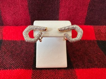 14K Yellow Gold & Diamond Geometric Shaped Earrings - 13