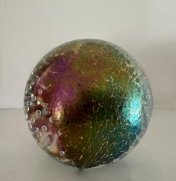 Glass Eye Studios GES 92 Art Glass Iridescent Paperweight - 2