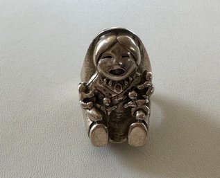 Sterling Silver Storyteller Ring Size 6.5/7 - 11