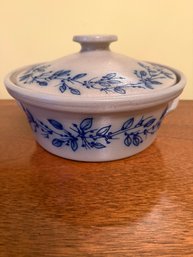 Salmon Pottery Covered Baking Dish - H