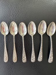 6 Sterling Silver Stieff Demi Spoons - JD4e
