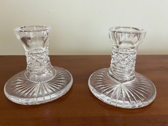 Two Waterford Candle Stick Holders - D5