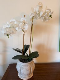 Tall Artificial White Phalaenopsis Flower Arrangement - 8