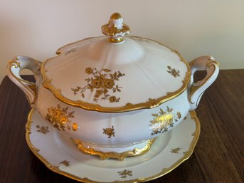 Wei Er Porcelain From Germany No. 1710-50 Large Covered Soup Terrine With Platter -17