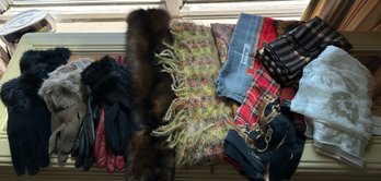 Fur Wrap Gloves And Scarves Assortment - B31