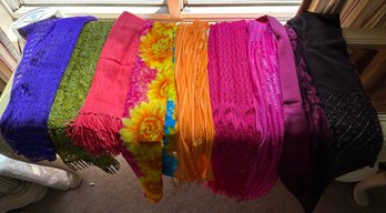Light Weight Summer Color Scarf Wraps Shawls Lot Of 10 - B34