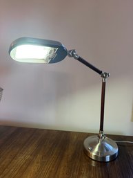 Sharper Image Heavy Wood And Metal Adjustable Desk Lamp - 70