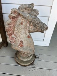 Heavy Cement Ornamental Horse Head Cement Statue - P1