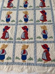 Vintage Hand Stitched Adorable Holly Hobby Quilt - FH12