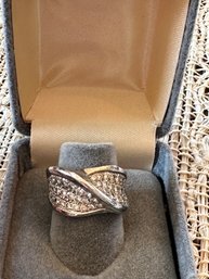 14k White Gold Multi Diamond Band Ring - 12