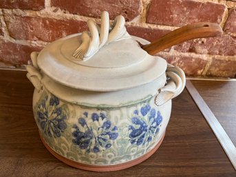 Stunning Signed Stoneware Soup Tureen -40