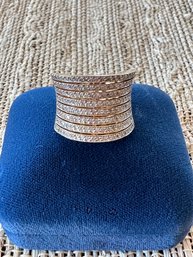 14k Yellow Gold & Diamond Long Statement Ring - 28